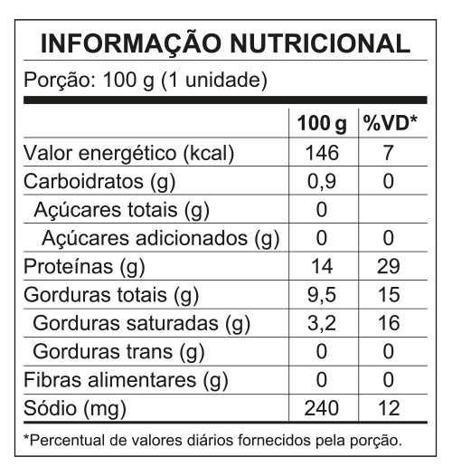 Tabela Nutricional
