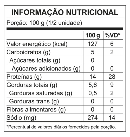 Tabela Nutricional